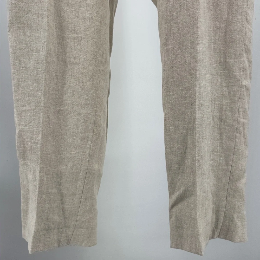Ballin Relax Men's Cream 100% Linen Dress Pants 38 neutral office summer casual